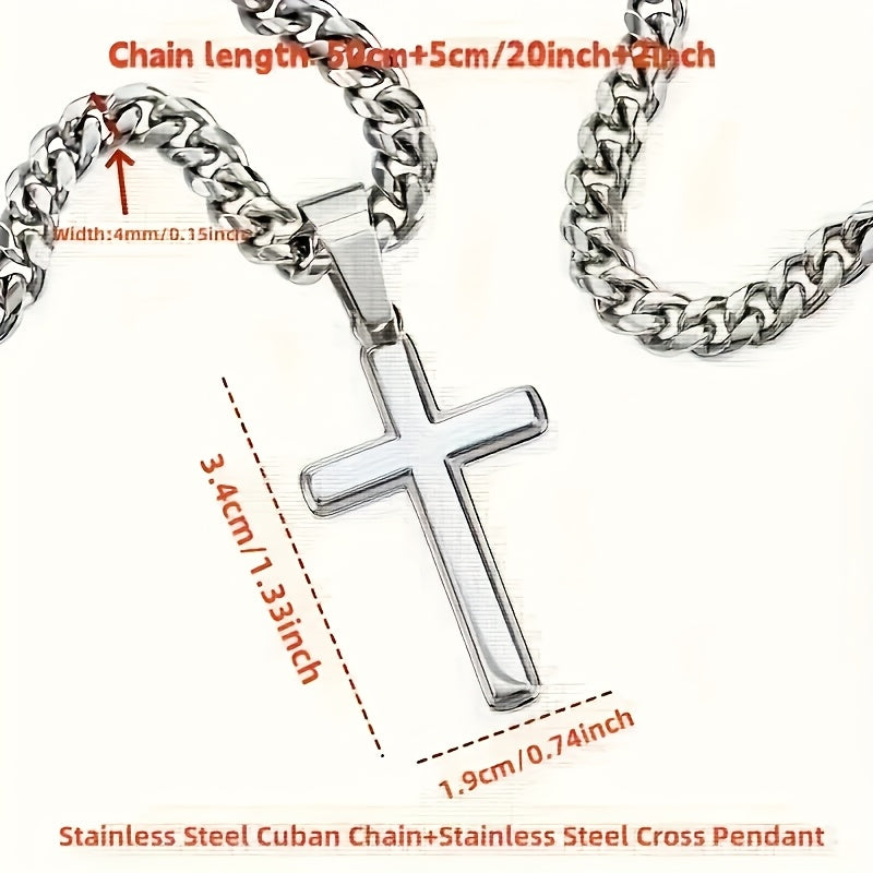Men'S Cross Pendant Necklace - 