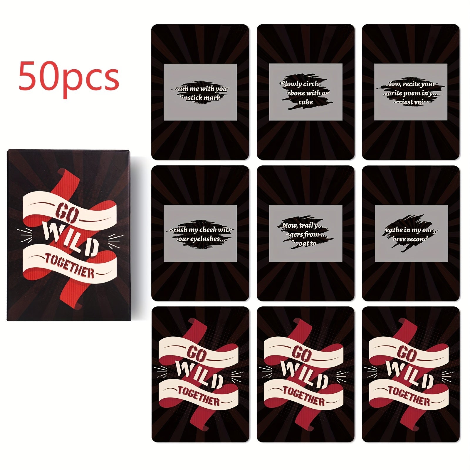 50pcs Intimate Moments Card Games for Couples