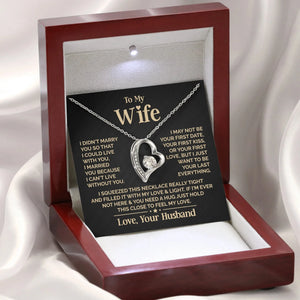 Gifts To My Love Wife Heart Necklace Fashion Jewelry Women Girl Fusional Love Best Wife Necklaces