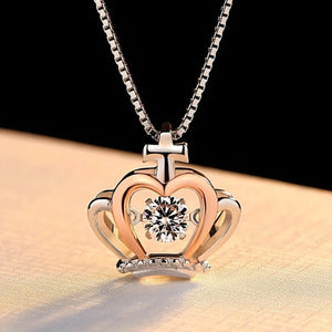 Exquisite Gift Boxes, Crown Pendant Necklace for Wife | Matching Greeting Cards | Anniversary Wedding Gifts