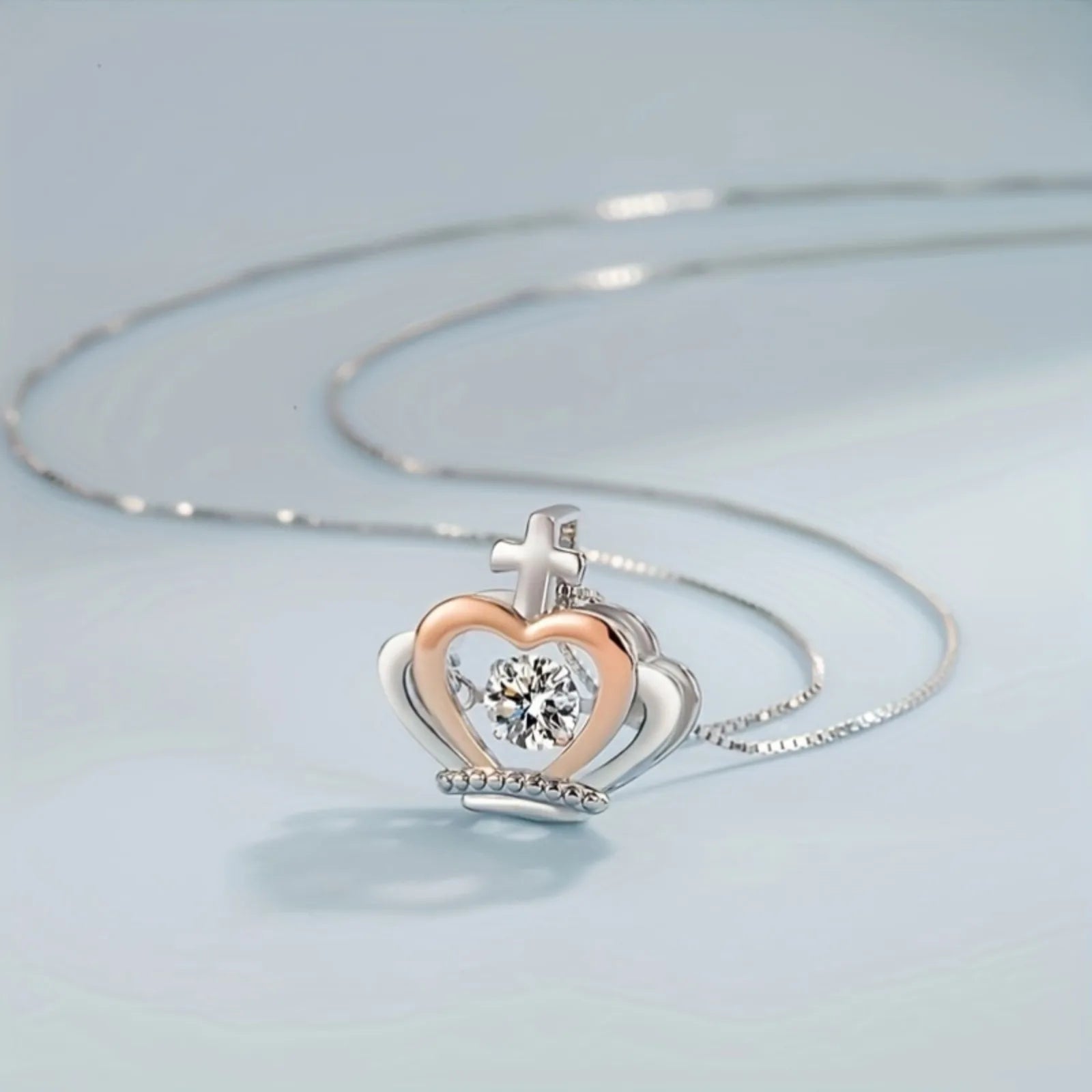 Exquisite Gift Boxes, Crown Pendant Necklace for Wife | Matching Greeting Cards | Anniversary Wedding Gifts