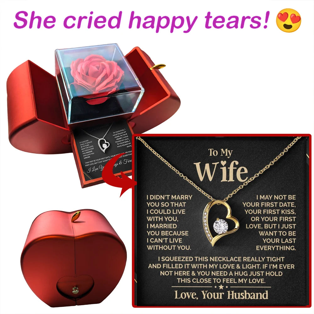 Gifts To My Love Wife Heart Necklace Fashion Jewelry Women Girl Fusional Love Best Wife Necklaces