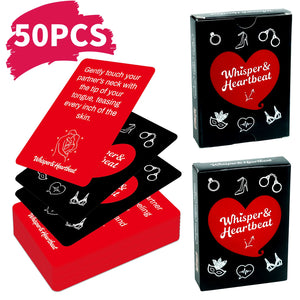 50PCS Card Couples Game Set, 8.9x6.4cm Challenge Cards, Perfect for Date Nights, Bedroom Fun, and Adult Parties