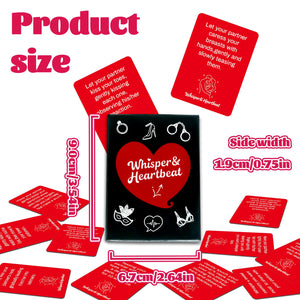 50PCS Card Couples Game Set, 8.9x6.4cm Challenge Cards, Perfect for Date Nights, Bedroom Fun, and Adult Parties