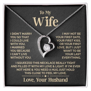 Gifts To My Love Wife Heart Necklace Fashion Jewelry Women Girl Fusional Love Best Wife Necklaces