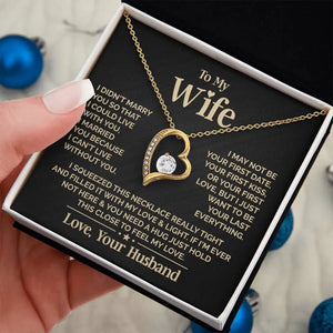 Gifts To My Love Wife Heart Necklace Fashion Jewelry Women Girl Fusional Love Best Wife Necklaces