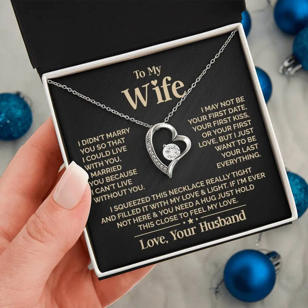Gifts To My Love Wife Heart Necklace Fashion Jewelry Women Girl Fusional Love Best Wife Necklaces